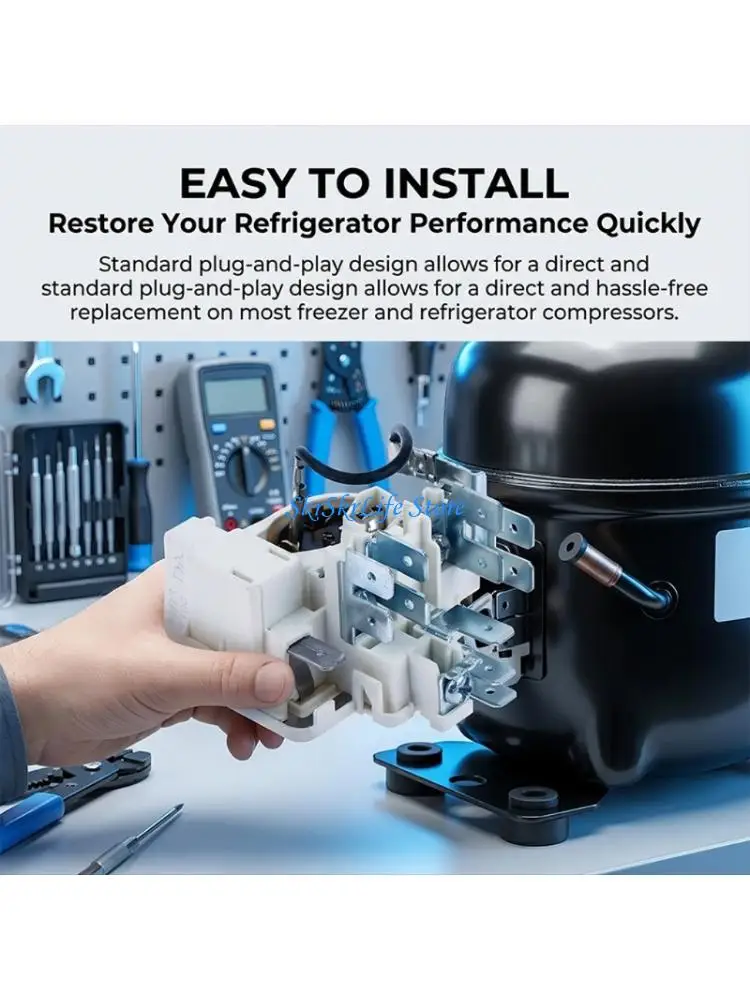 E65E Refrigerator Start Device Replacement for Compressor Service Accessories