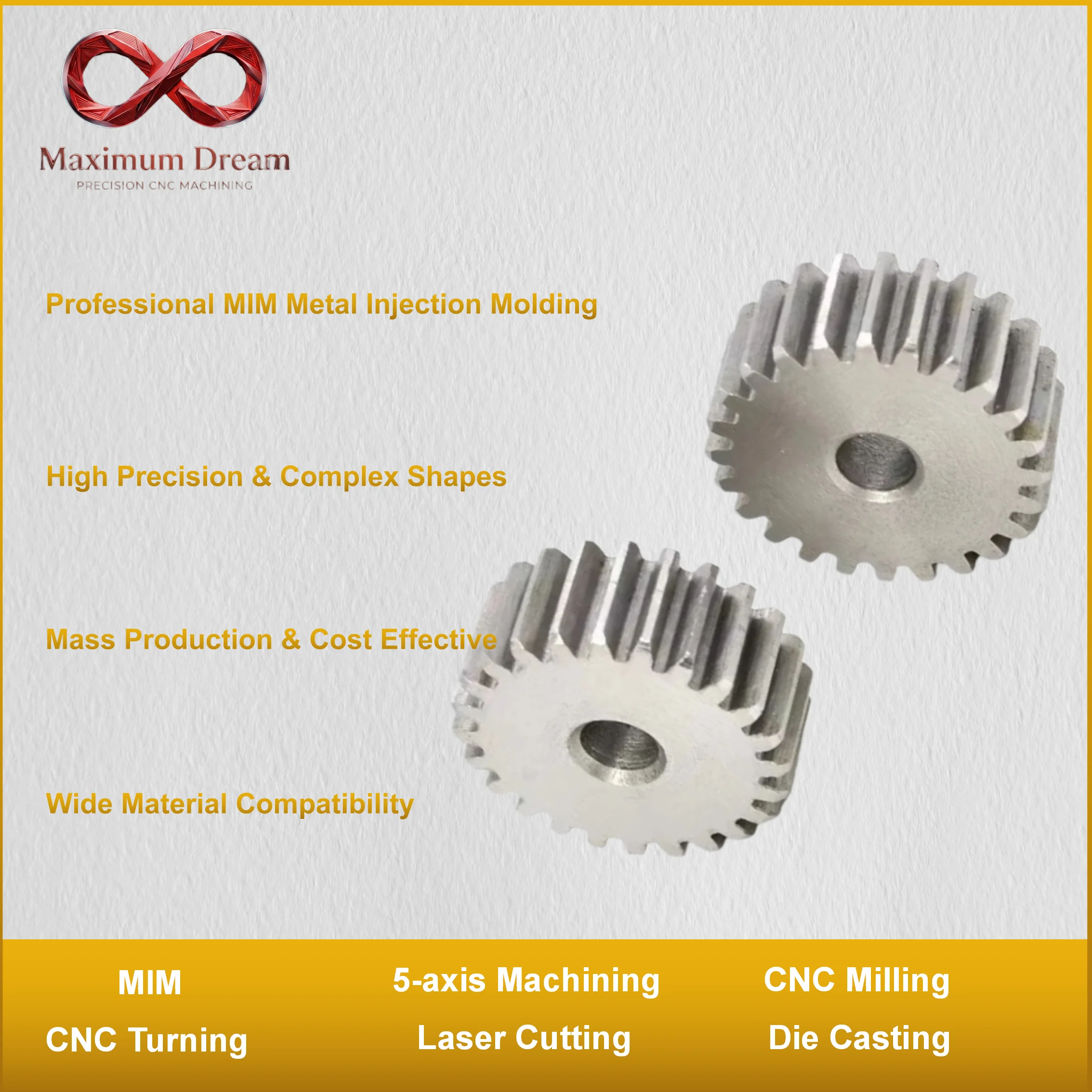 Custom MIM Metal Injection Molding Service Precision Powder Metallurgy Sintered OEM Parts