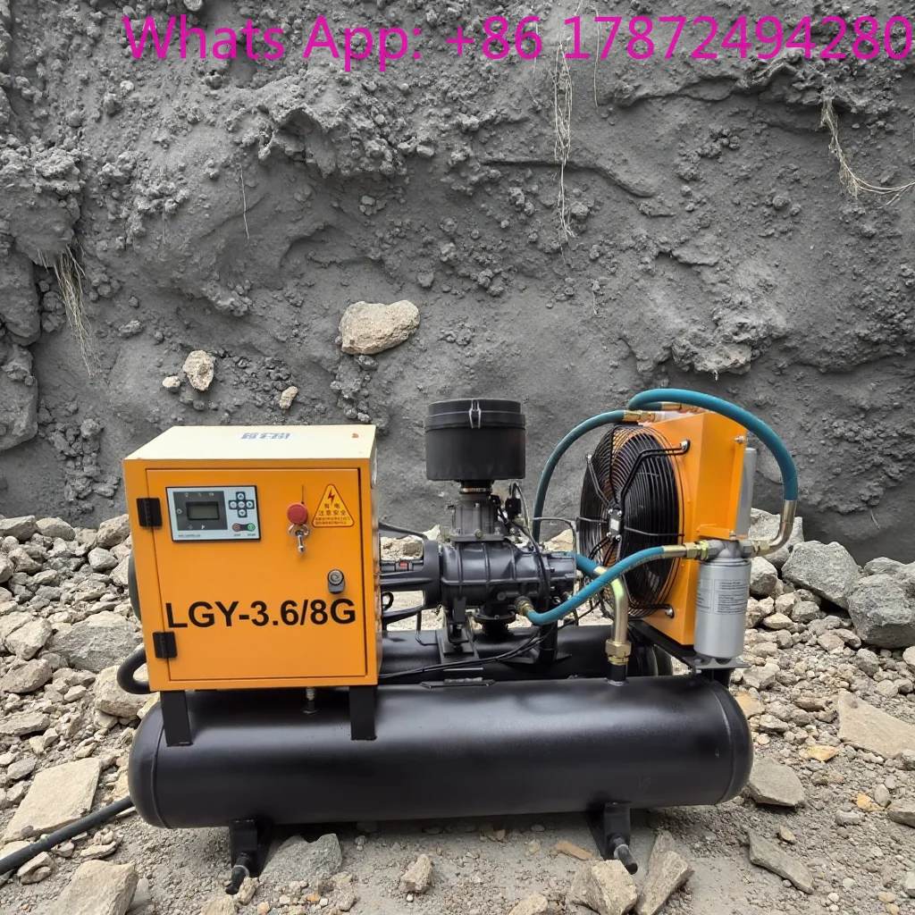 8 bar Electric Portable Mine Screw Air Compressor for Jack Hammer  Y-3.6/8G