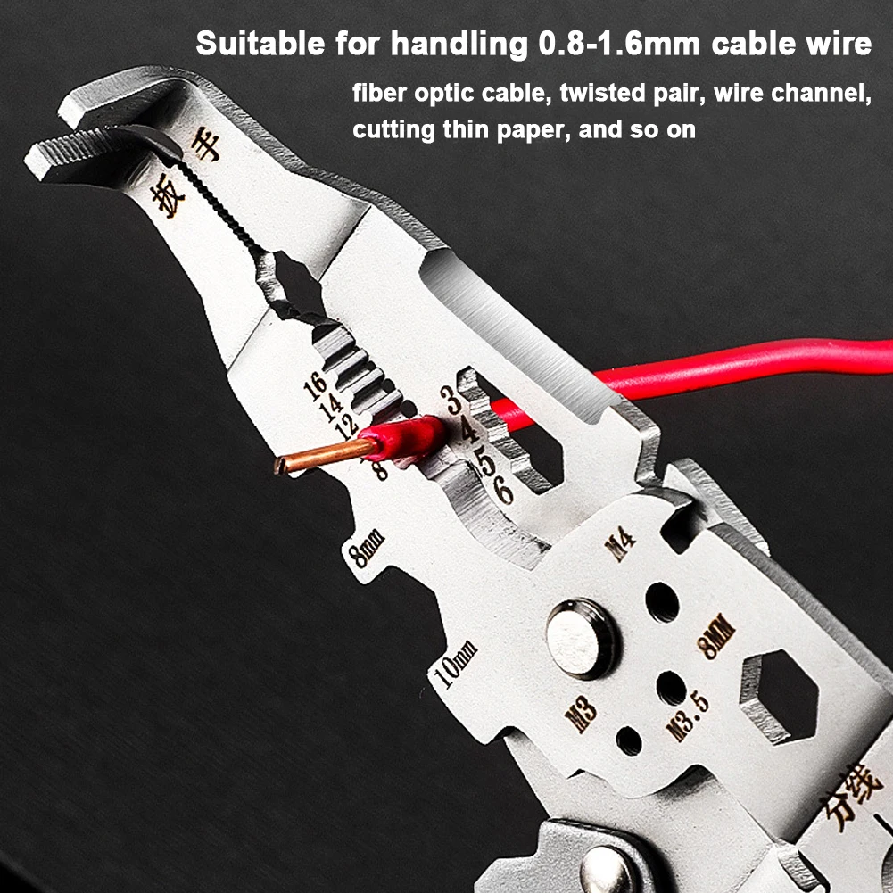 20 in 1 Wire Stripper Professional Wire Stripping Tool Electric Cable Cutter 9\