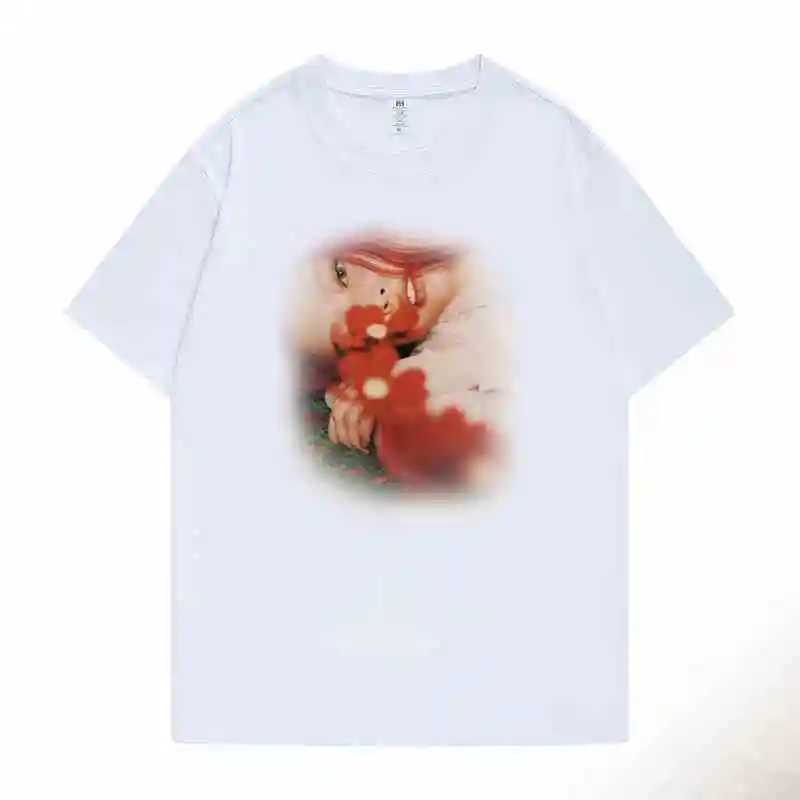 تي شيرت Kpop Jennie Album Ruby Series تي شيرت مطبوع تي شيرت ملابس الصيف المشجعين تي شيرت بأكمام قصيرة ملابس عصرية للنساء #5