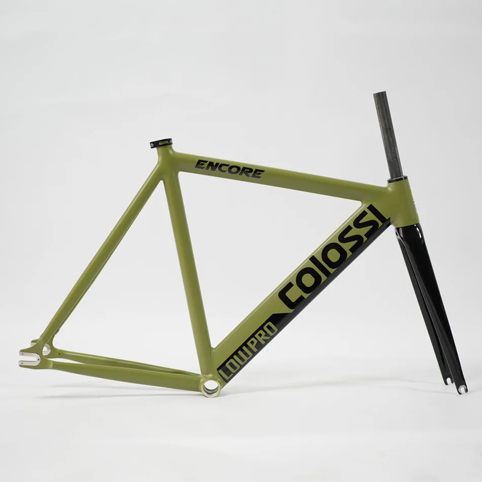 Colossi-fixed gear frame for track bike, 700C frameset, made of aluminum, carbon fork, high quality, bicycle parts, 53/55/57cm