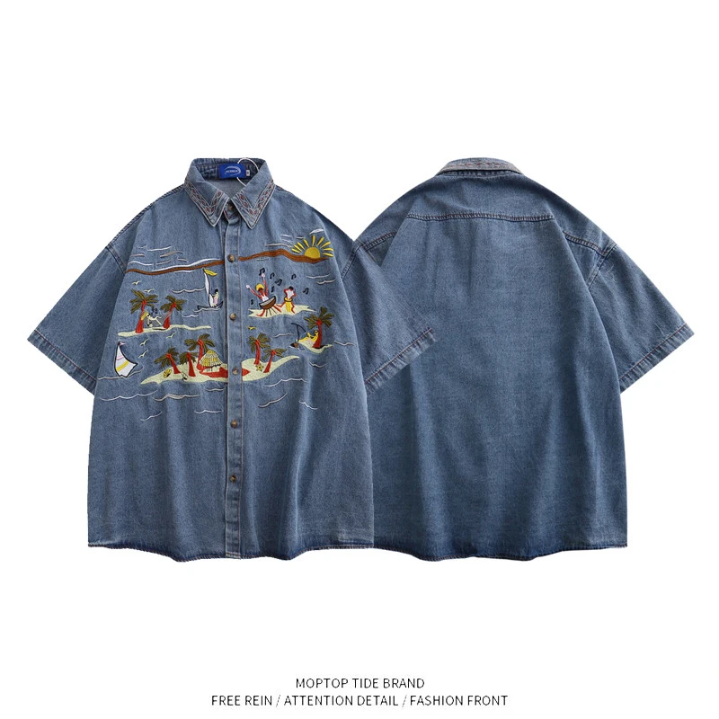 

Джинсы свободного кроя Mr. WH Or Sve irt, повседневные джинсы с вышивкой для мужчин и женщин, летние легкие классические джинсы Faionable irt