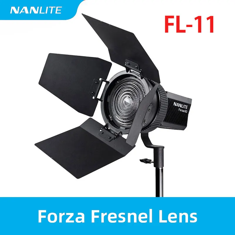 

NANLITE FL-11 Fresnel Lens for Forza 60 60B 60W Photography Light with Barndoor Beam Control