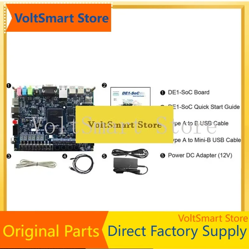 VoltSFPGA Development Board With Cyclone V SoC 5CSEMA5 Dual-Core ARM Cortex-A9 DDR3 Ethernet VGA Audio Learning Kit