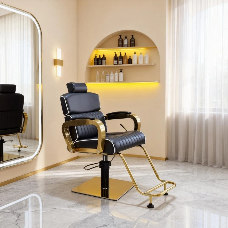 

Парикмахерское кресло премиум-класса для салонов, регулируемое, откидное, для стрижки, завивки и окрашивания волос, новая модель