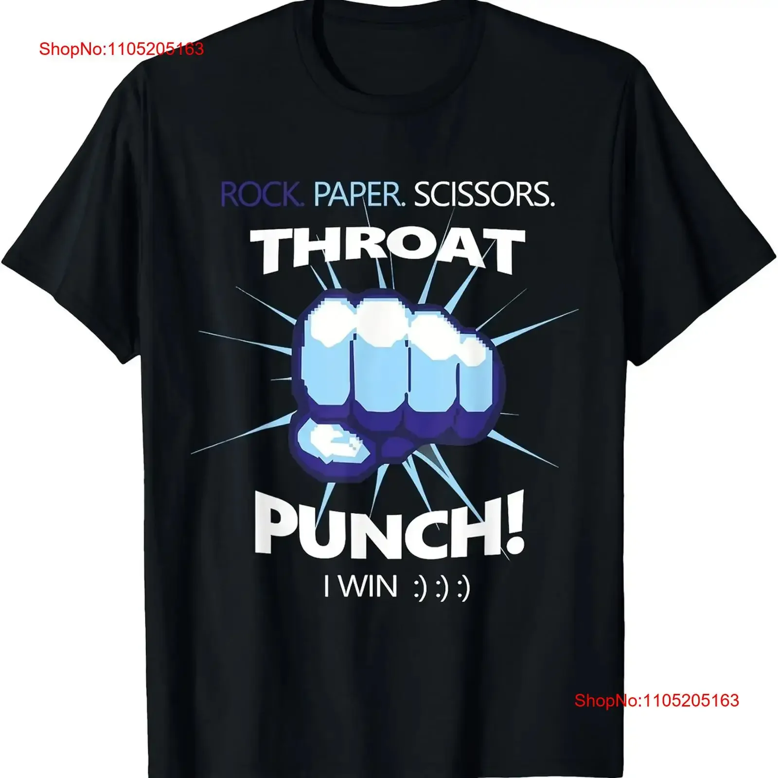 Men's 100 Cotton Rock Paper Scissors Throat Punch T Shirt Cool F vintage Washed Stretched homme Breathable graphic Comfortable