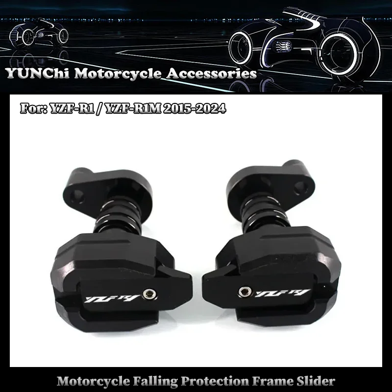 

Motorcycle Falling Protection Frame Slider Fairing Guard Crash Protector For YAMAHA YZFR1 YZFR1M YZF-R1 YZF-R1M 2015-2024