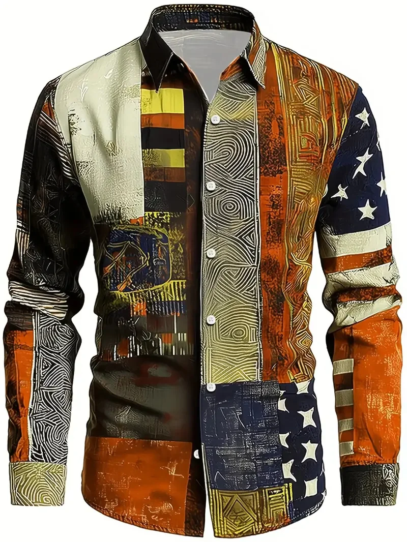 سلسلة قميص رجالية جديدة غير رسمية بأكمام طويلة باللونين الأبيض والأسود، مصمم جديد كاجوال، ناعم، مريح وعصري