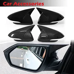 Rearview Mirror Cover For Hyundai Elantra AD 2016-2020 Black/Carbon Fiber Look Side Wing Mirror Cap Case Trim Car Accessories