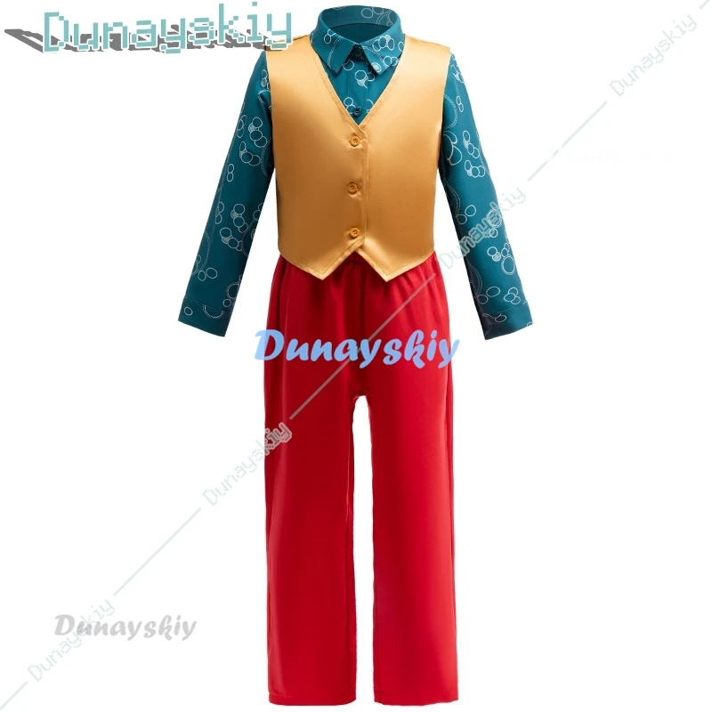 Kid Jokerr Cosplay Costume Red Suit Set Clown Costume For Boy Role Playing Party Halloween Costumes Party