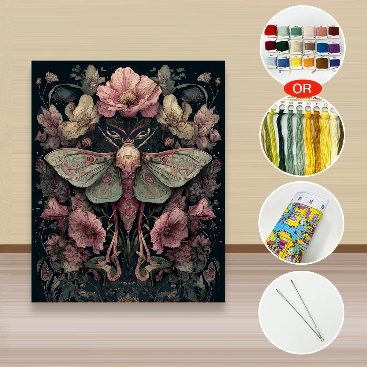 1 Stück 40x50 cm/15,7x19,69 Zoll, 11CT/14CT Kreuzstich-Set, DIY Valentinstagsgeschenk, Stickerei-Set für Festivals und den Alltag. – Detail 3