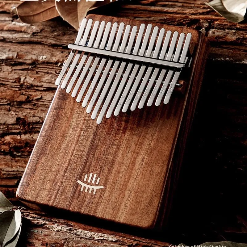 Hluru Professional Kalimba 17 Key 21 Keys Gloss Finish Resonator Thumb Piano Rosewood Finger Piano Box Mbira for Beginner