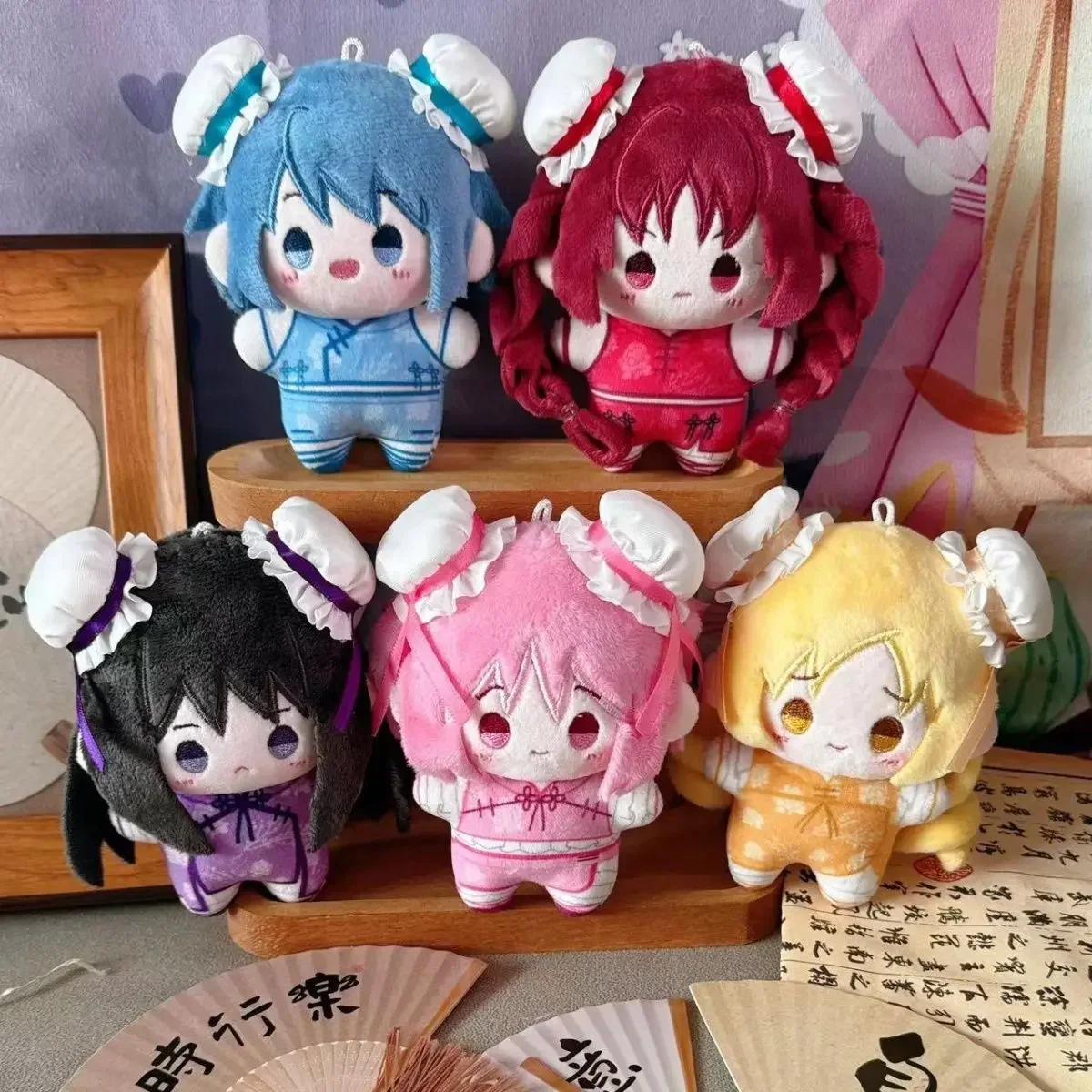 Puella Magi Madoka Magica Akemi Homura Tomoe Mami Meatball heads Lovely Soft Starfish Body Plush Doll PendantToys Keychain Dango