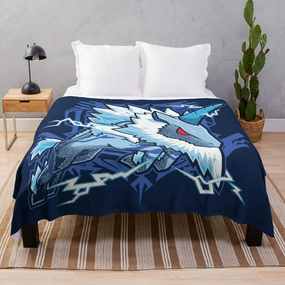 Kirin Monster Hunter Throw Blanket Furry Giant Sofa Quilt Blankets