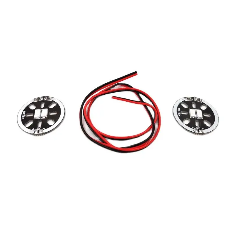 Matek RGB Motor Mount LED Ring-12 LEDs Programmable for 2204 2206 Motors,6061 Aluminum Base Fits QAV180/250 ZMR180 Robocat 270 F