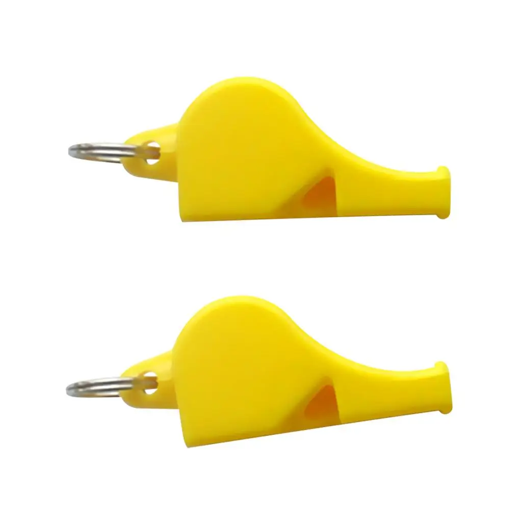 5X Emergency Survival Plastic Whistle Marine Camping Boating yellow