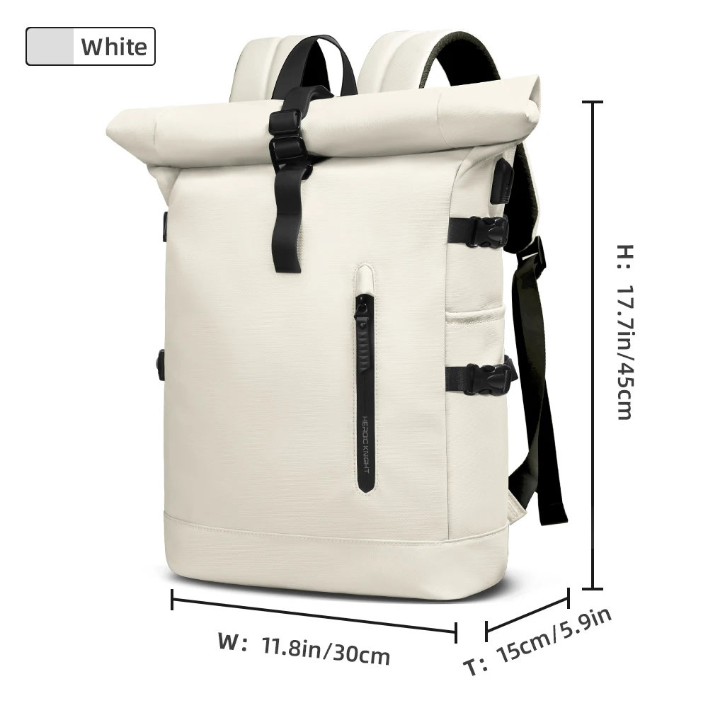 HK Uitbreidbare Reisrugzak Heren Grote Capaciteit Waterdichte 15,6” Laptoptas Wandelrugzak Fietsen Dagrugzak Tas met USB-poort