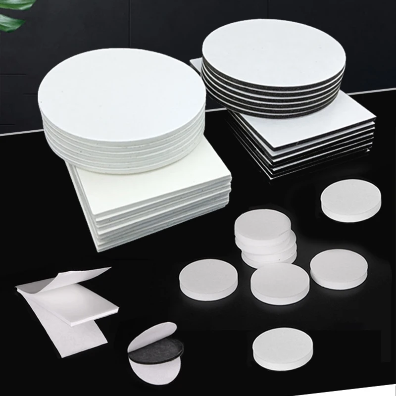 20PCS White Double Sided Tape Adhesive Foam Tape Super Strong Self Adhesive Strong Tape Pads for DIY Art Crafts Supplies