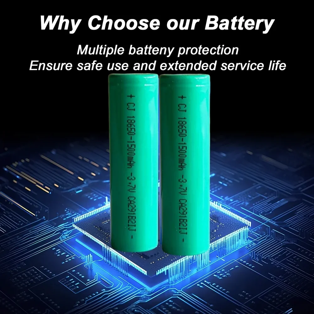 18650 3.7V 1500mAh Rechargeable Battery + Charger