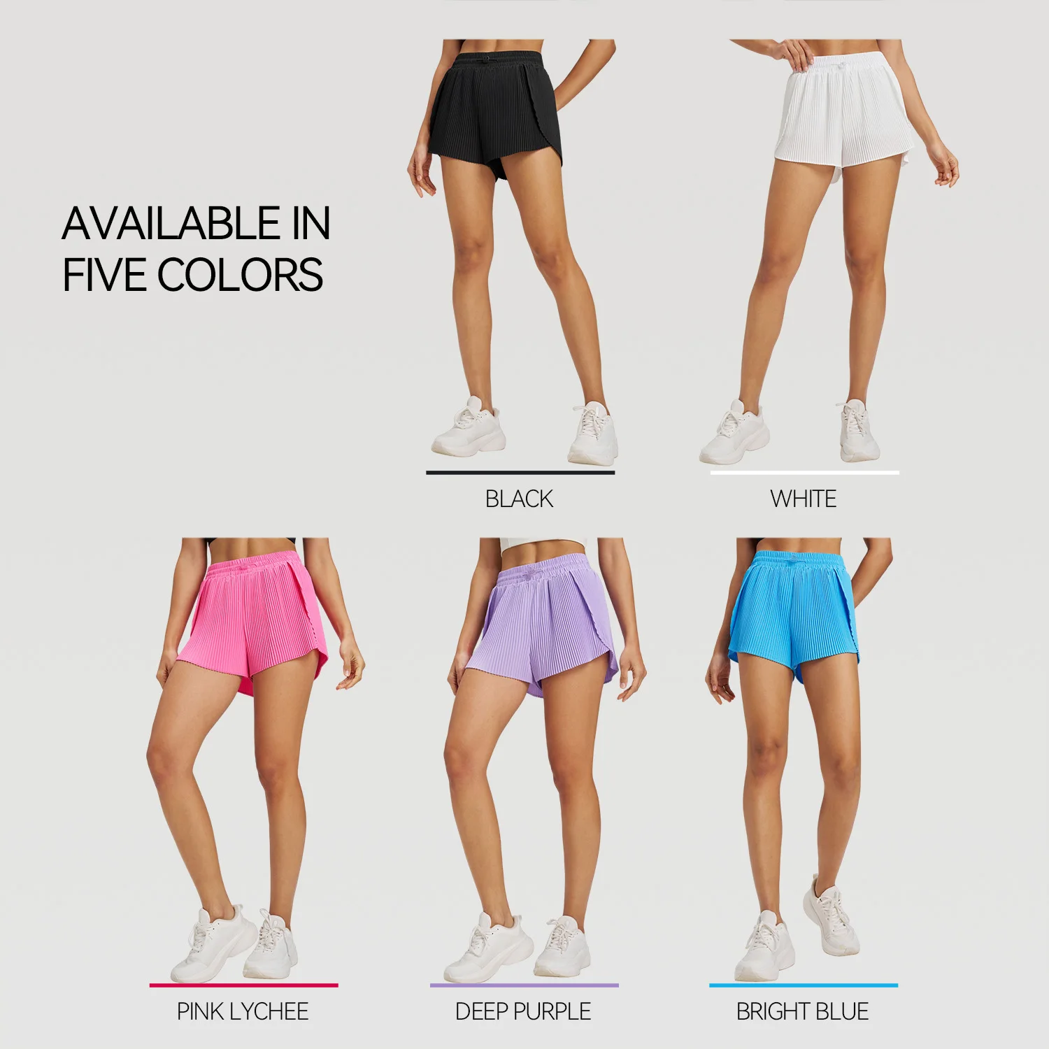 Sports Outdoor Fitness Yoga Shorts Fake Two Pieces Pleated Skirt Pants Breathable Quick Dry Three Point Pants Yoga Skirt image 6