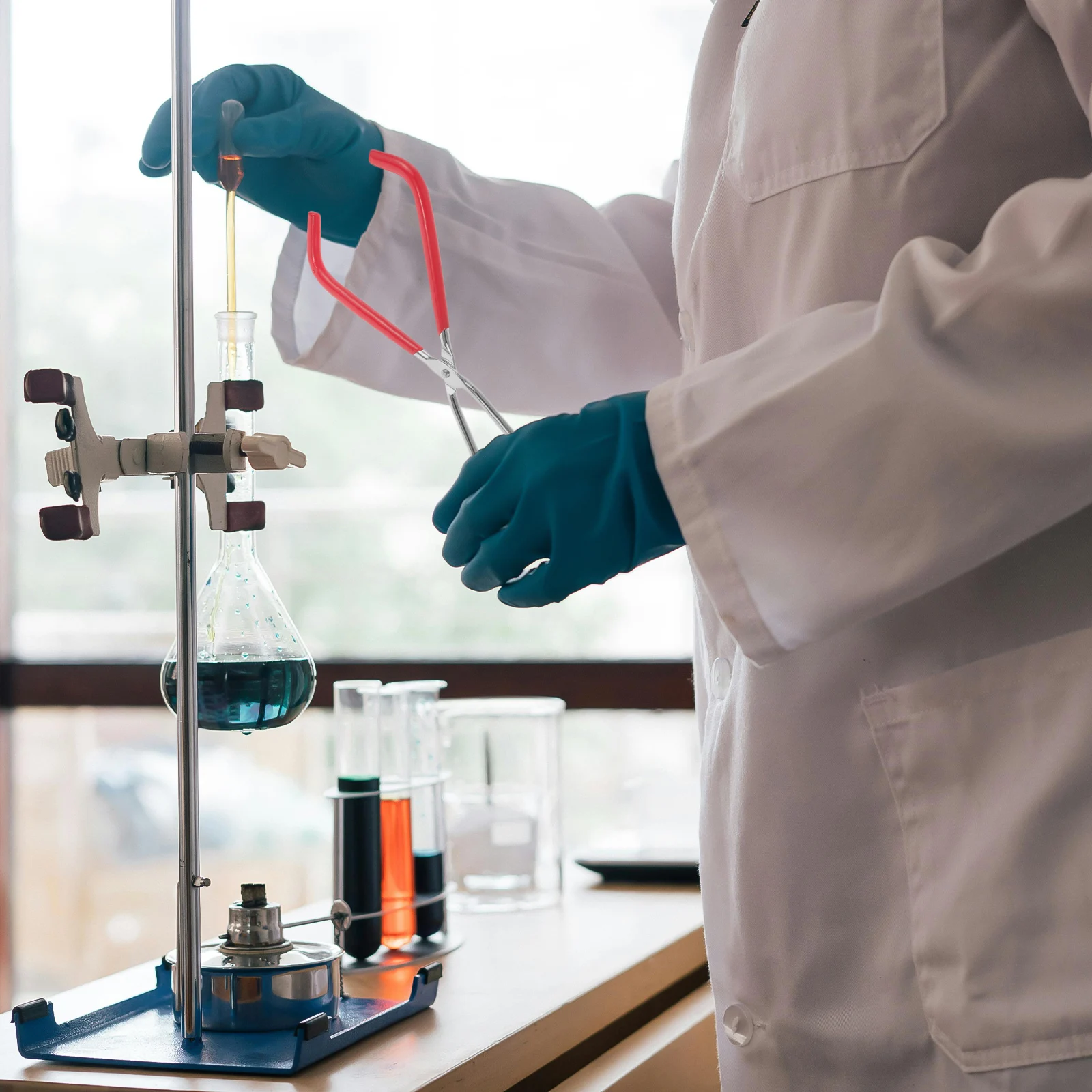 

Beaker Clamp Lab Tools Bottle Test Tube Clips Condenser Iron Stand Holder Flask for Laboratory