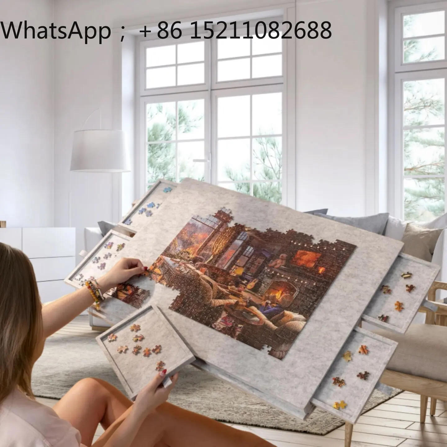 LLY puzzle special felt board thickened folding classification carrying storage blanket puzzle table cushion