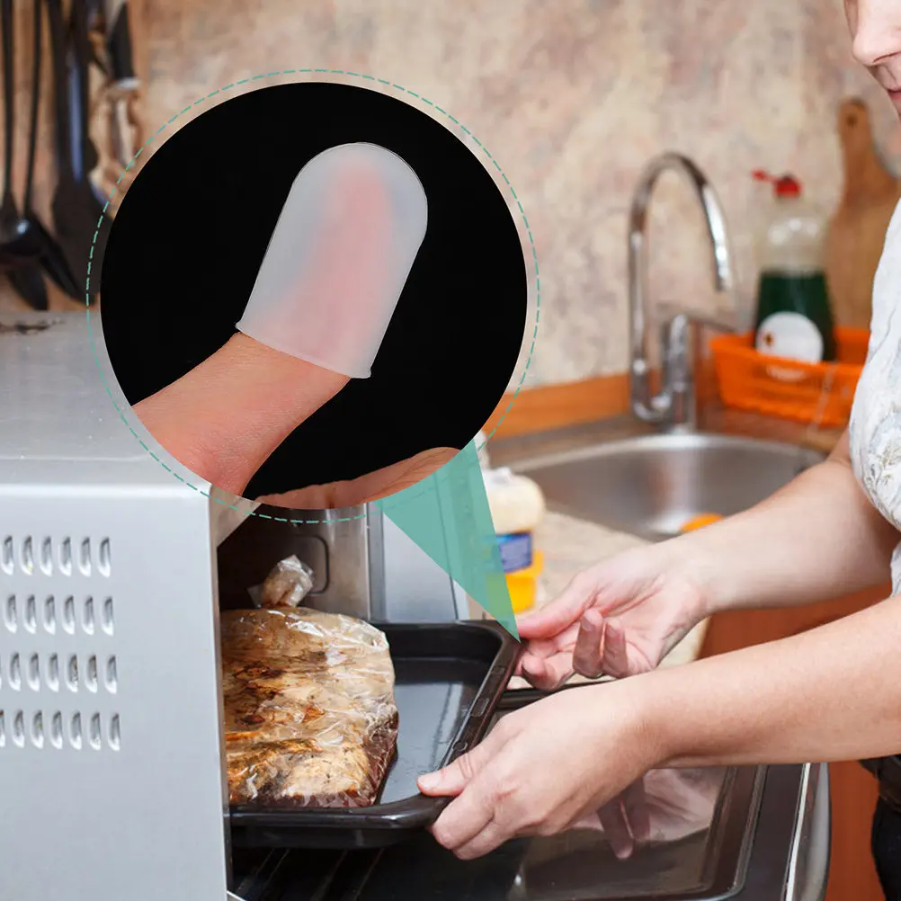 

5 шт. силиконовых защитных колпачков для пальцев, противоскользящие, термостойкие, защитные чехлы для пальцев, защита для большого пальца