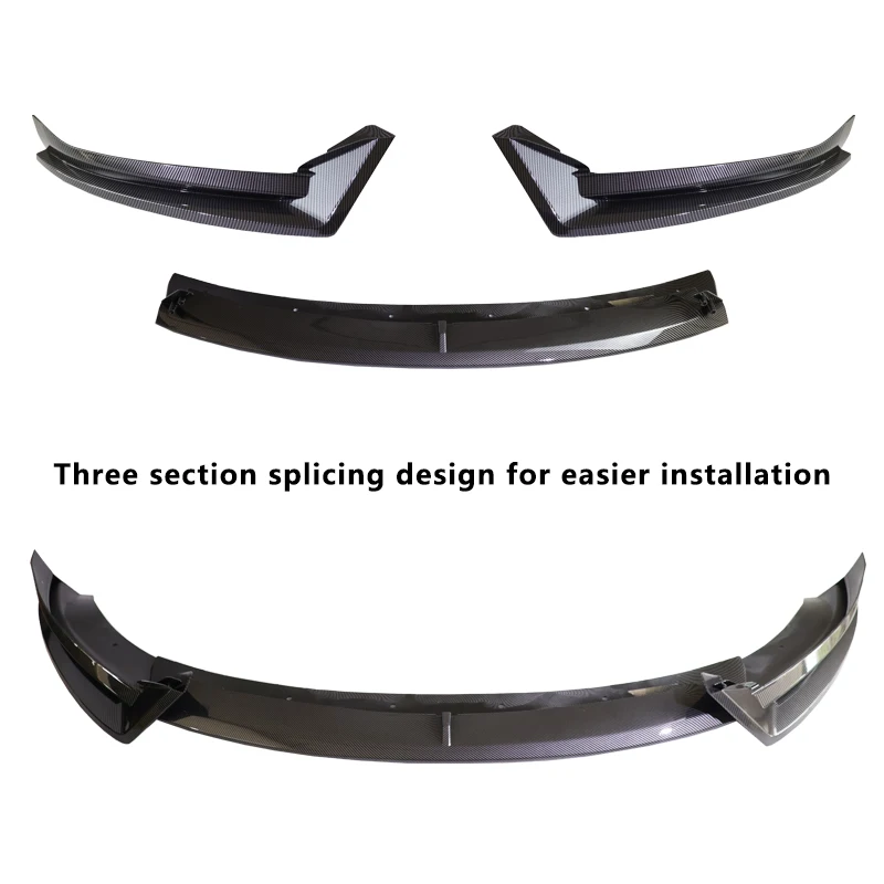 Front Bumper Lip For Tesla 2024 Model 3 highland Deflector Bumper Guard Trim Cover Modified Body Kit Diffuser Accessories