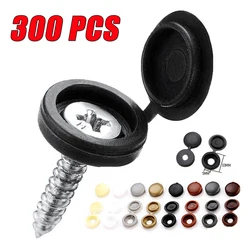 300PCS Decorative caps for furniture connecting screws Plastic protective caps Screws Phillips screws Protective caps Hardware