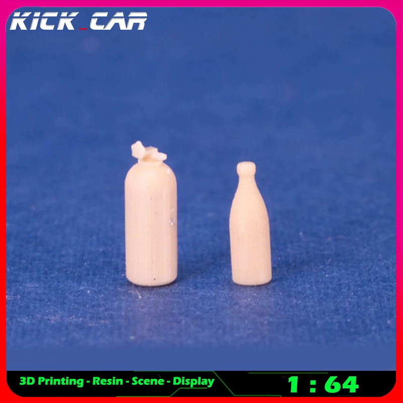 Kickcar 1/64 Valve Bottle Model Car Diorama Uncolored Resin Garage Scene Repair Tools Decoration Simulation Scene Toy