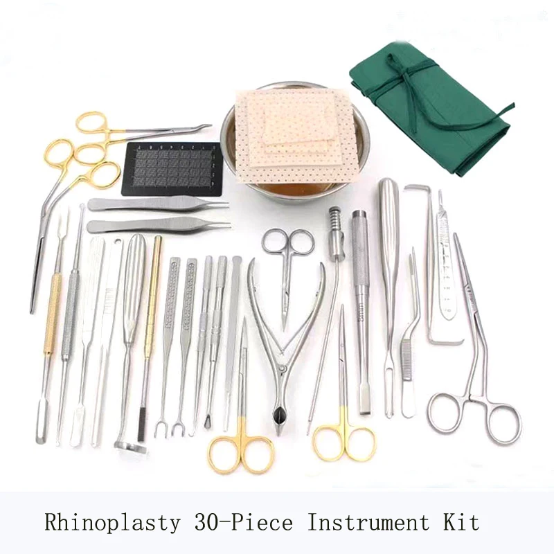 Rhinoplasty instrument kit cosmetic plastic stainless steel stripper prosthesis placement forceps nose instrument tool