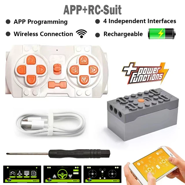 2.4G Bluetooth Bloki techniczne Serwo PF Funkcje zasilania silnika MOC Części high-tech Cegły Akcesoria Technik Serwo RC Motor