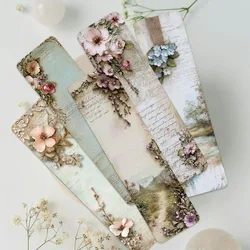 30pcs Retro Aesthetic Flowers Landscape Paper Bookmark For Students Readers Gift DIY Library Office Book Club Page Markers
