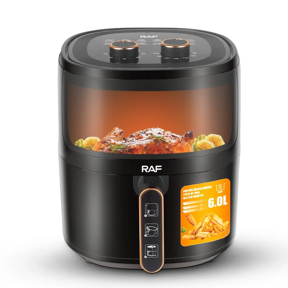# for New Arrival 3500w Multifunctional Quick Heating Strong Power Air Fryer Oven Oil Free Electric Convection Deep Glass