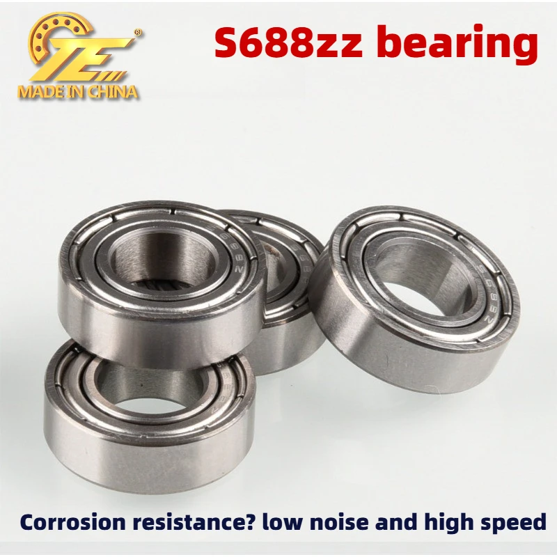 2PCS factory custom deep groove ball bearing 688ZZ stainless steel bearing anti-rust and corrosion-resistant passivated bearing