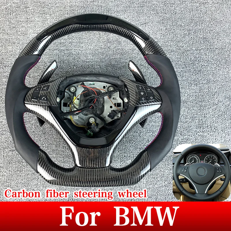 

Auto Accessories For BMW E90 E92 E93 E82 E84 E87 E46 X4 M3 3-Series LED Display Customization Carbon Fiber Sport Steering Wheel