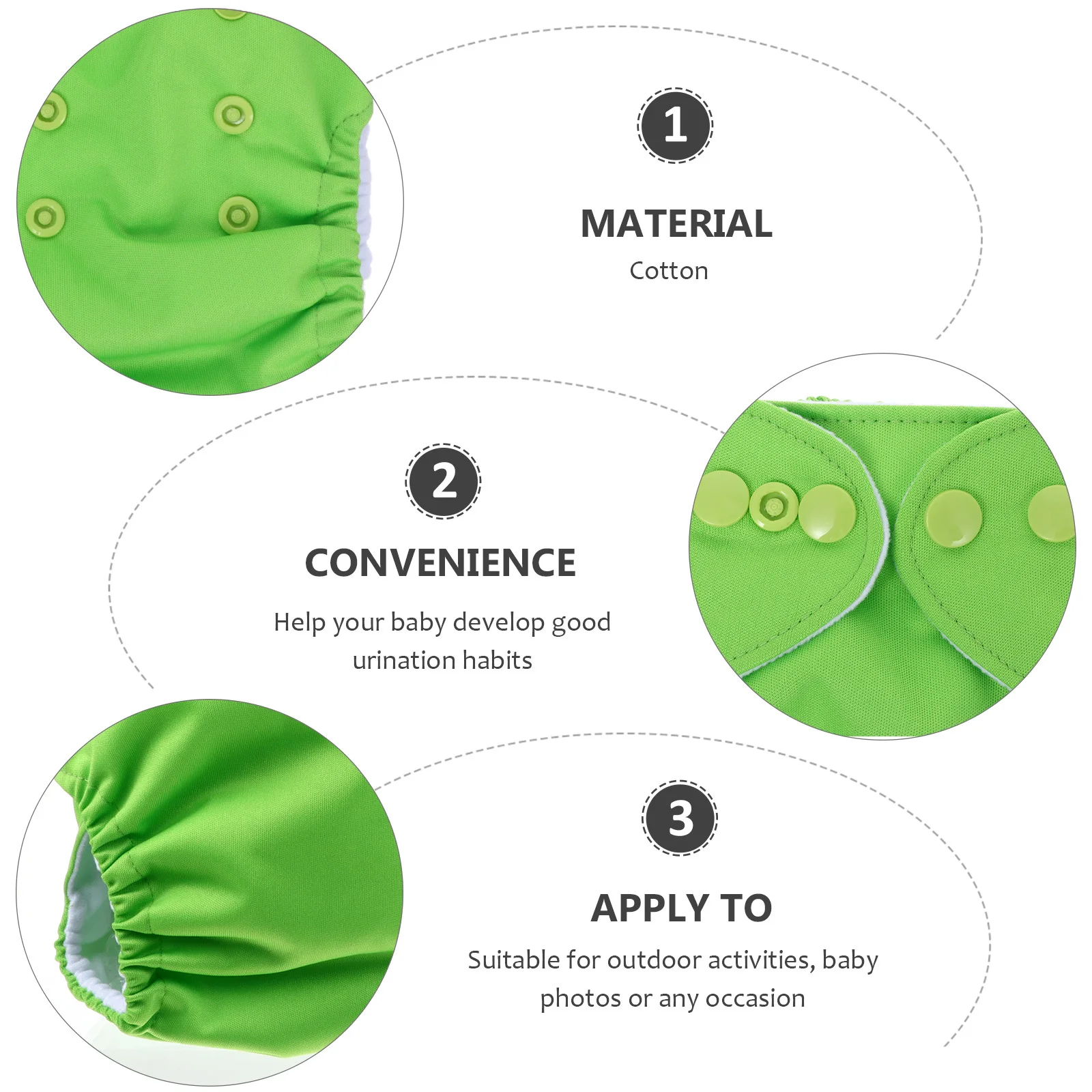 

Reusable Baby Diapers Cloth Unisex Breathable Training Pants Nappy Washable Cotton Infant Learning Soft Comfort Diaper