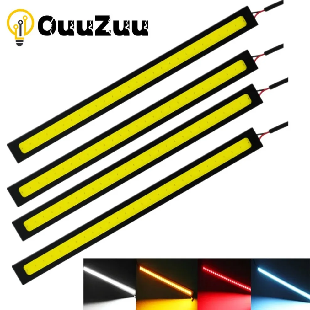 

10 Pcs 17cm waterproof LED COB daytime running lights car lighting car interior design 12V 6500K high brightness strip lights