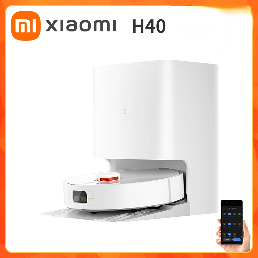 XIAOMI MIJIA Self Robot Vacuum Cleaners Mop H40 Smart Home Sweeping High Speed Rotary Scrubbing 6000PA Cyclone Suction LDS Laser