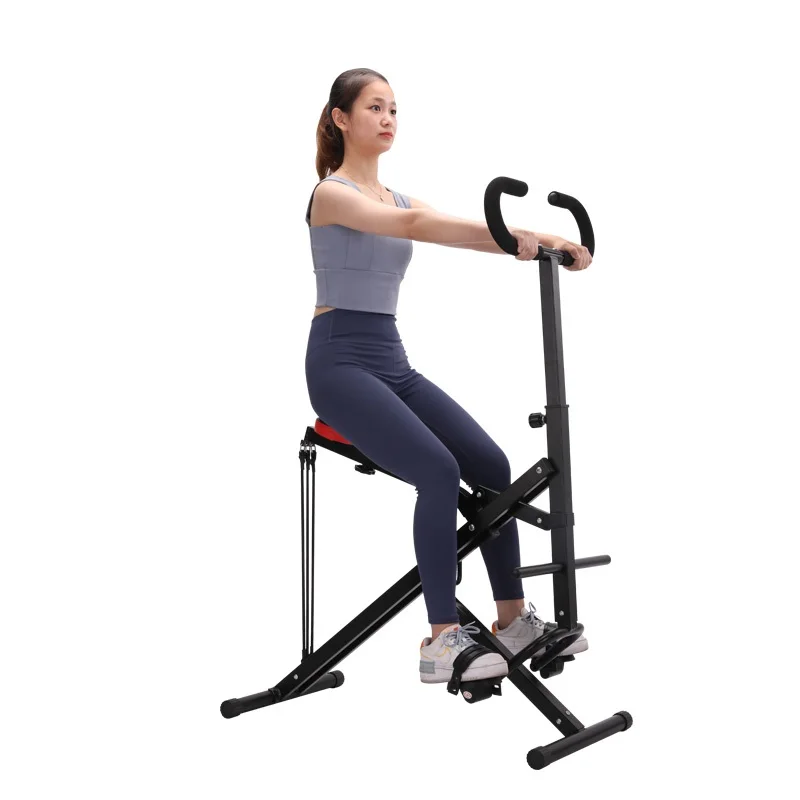 

Workout Folding Exercise Bike and Horse Riding Machine Total Crunch Hydraulic Cylinder Gym Fitness Equipment