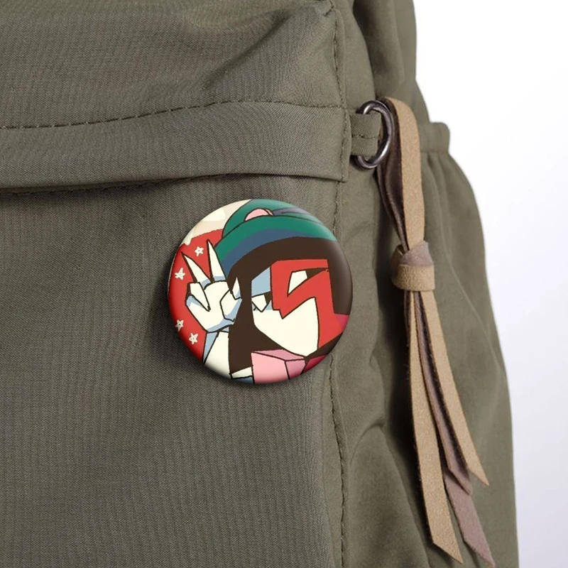 Ena الرسم الصناعي المطر روك لينة زر دبابيس الإبداعية شارة بروش معدني لحقيبة معطف قبعة الديكور مجوهرات اكسسوارات هدايا