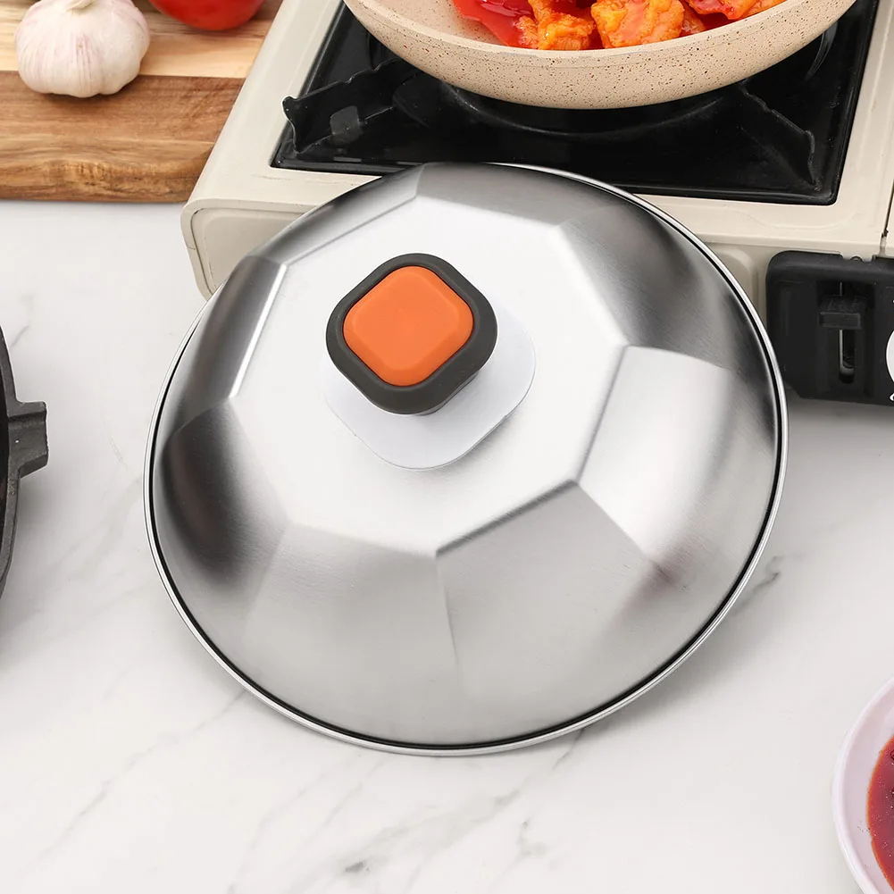 

Stainless Steel BBQ Lid Pot Lid 9 Inches Enhance Cooking Efficiency & Food Hygiene Anti Scald Cover For Outdoor BBQ Barbecue