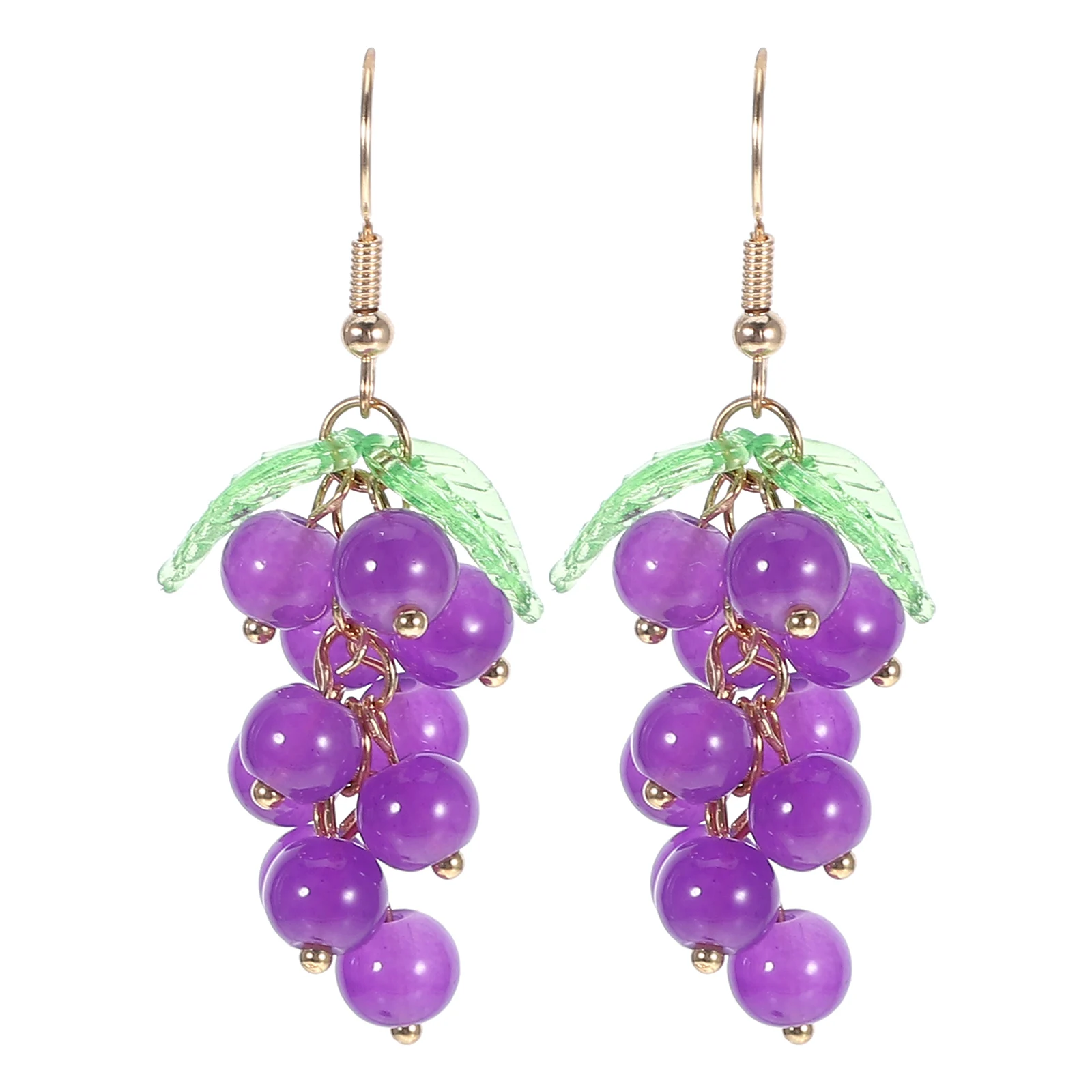 

Grape Bunch Earrings Fruit Theme Decorative Studs Creative Pendant Ear Accessories Smooth Pain Free Easy Wear Women Jewelry