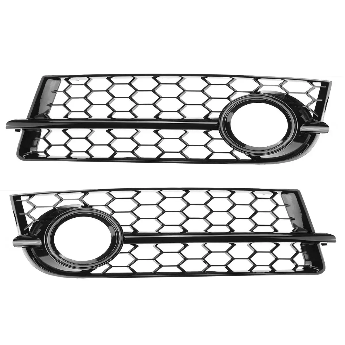 2pcs Car Front Fog Light Grill Grille Lamp Cover Honeycomb Hex For Audi TT 8J 2006-2014 8J080768201C 8J080768101C