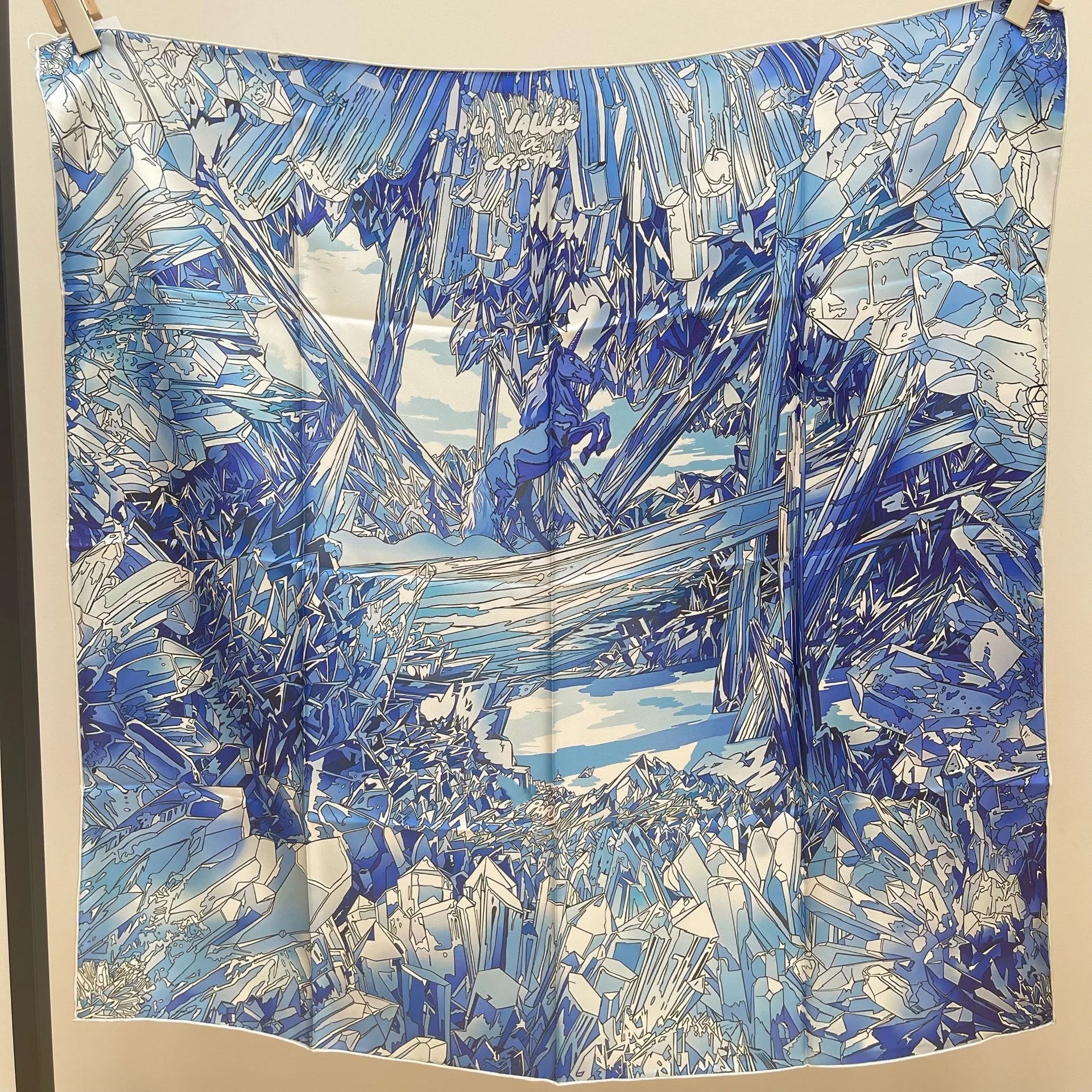 Crystal Valley Printed  Twill Horse Silk Scarf Women's 100% Real Silk Versatile Square Scarves Wrap