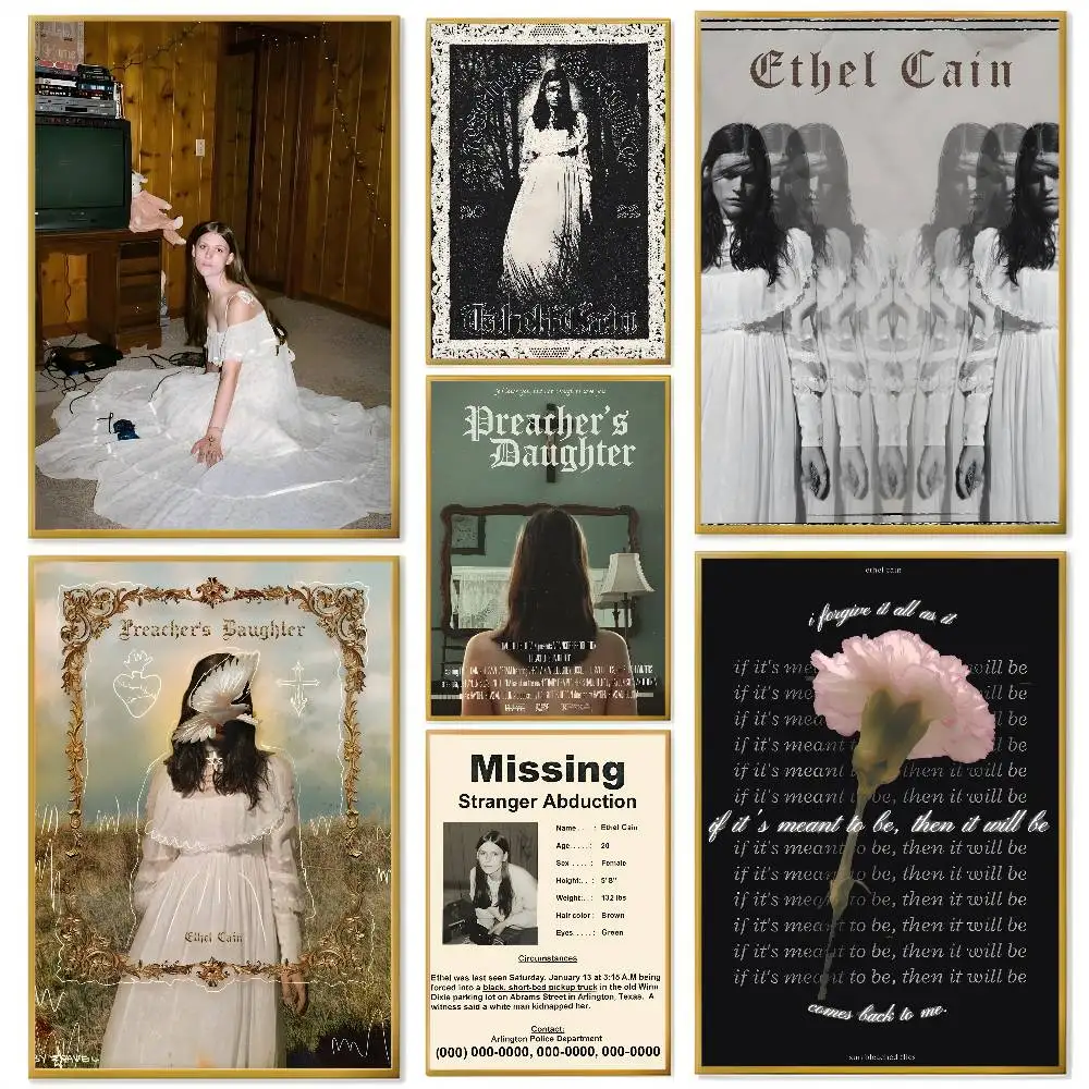 

E-Ethel SINGER Albums C-Cain Poster Home decor HD sticky wall waterproof home living room bedroom bar decoration