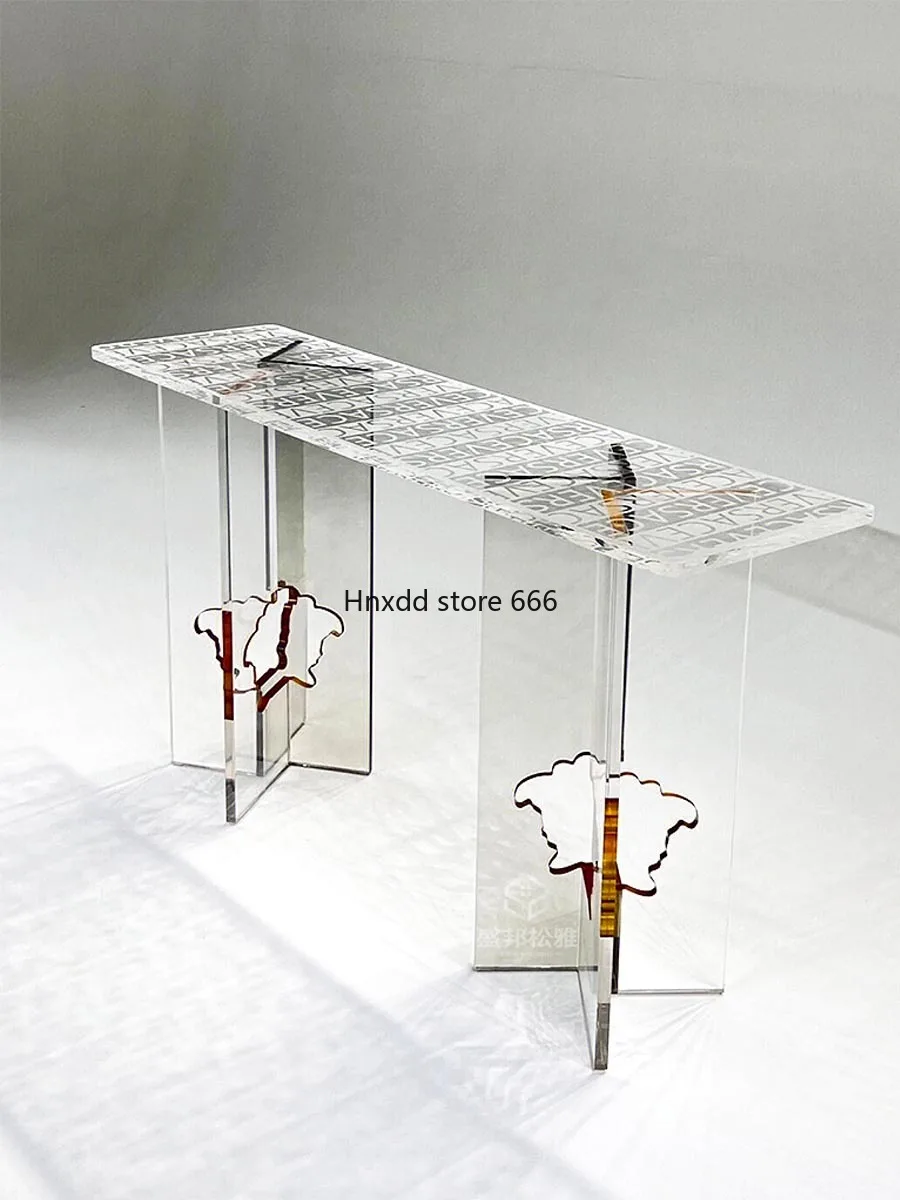 Light luxury acrylic foyer decoration table