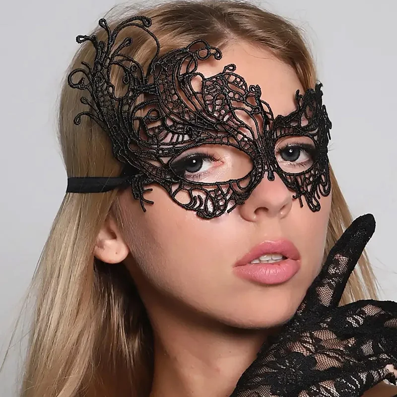 

Sexy Lace Mask Women Halloween Party Eye Masquerade Queen Embroidery Mask Masked Ball Cosplay Costume Carnival Half Face Mask