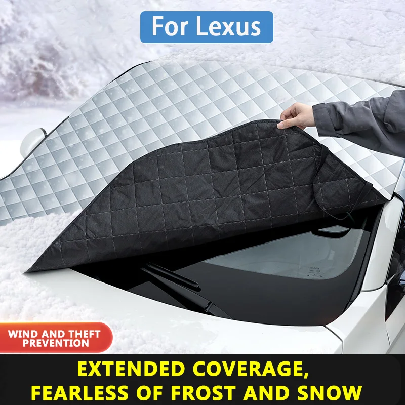 

For Lexus GX UX NX RZ RX LX LX570 ES LS IS CT GS LM LC Car Snow Shield Front Windshield Snow Cover Protective Cotton Sunshade